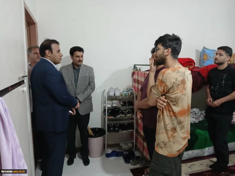 بازدید سرپرست دانشگاه ملی مهارت استان لرستان  از خوابگاه‌ها و سلف سرویس دانشجویی و سالن ورزشی دانشکده ملی مهارت پسران خرم آباد 5
