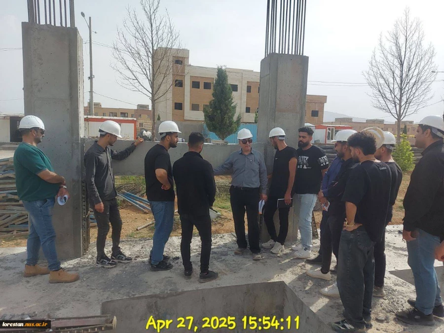 بازدید علمی دانشجویان مقطع کارشناسی مهندسی عمران دانشکده ی ملی مهارت پسران خرم آباد از پروژه نهضت ملی مسکن اداره کل راه و شهرسازی استان لرستان  3