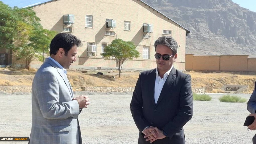 بازدید مدیرکل ورزش و جوانان از پروژه زمین فوتبال دانشکده پسران خرم‌آباد 2