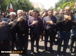 دانشگاهیان استان لرستان در «سوگ» و «بیعت» از میدان شهدا تا مصلی الغدیر خرم‌آباد  2