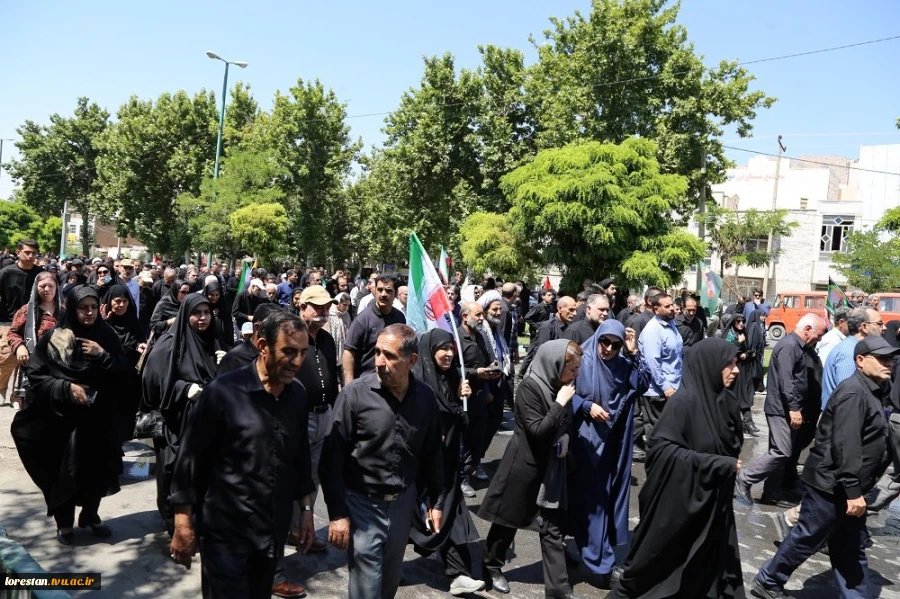 دانشگاهیان استان لرستان در «سوگ» و «بیعت» از میدان شهدا تا مصلی الغدیر خرم‌آباد  3