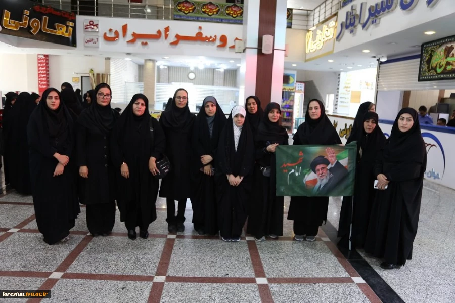 اعزام کاروان دانشگاهیان دانشگاه ملی مهارت استان لرستان به آیین تشییع رهبر شهید در قم 6